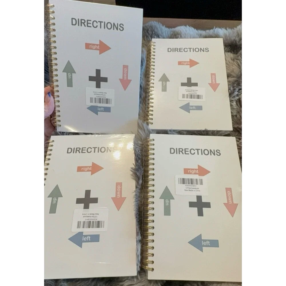 NEW & sealed four journal notebooks. Approximately 7.5